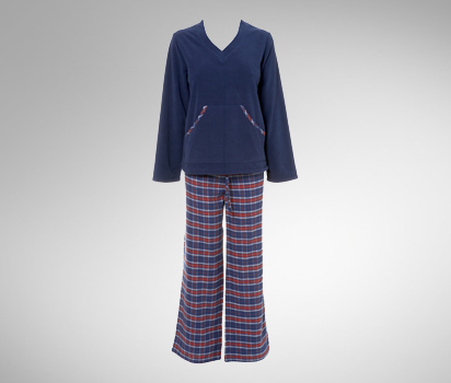 bhs Check pant fleece top pyjama set