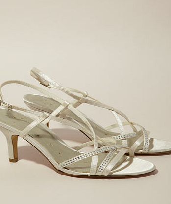 Bhs Chic Diamante Strappy Sandals, ivory 1160570904