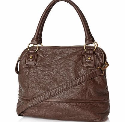 Bhs Chocolate WPU Multi Comparment Slouch Bag,