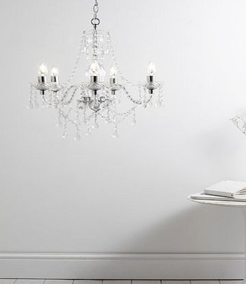Bhs Chrome Bryony 5 light Chandelier, chrome
