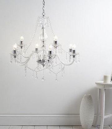Bhs Chrome Bryony 9 light Chandelier, chrome
