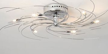 Bhs Chrome Spiral 6 Light Flush Fitting Ceiling