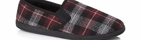 Classic Red Check Slippers, Black BR62F13FBLK