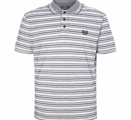 Bhs Classic Striped Polo Shirt, White BR52P24GWHT