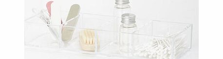 Clear acrylic 4 compartment drawer tray, clear