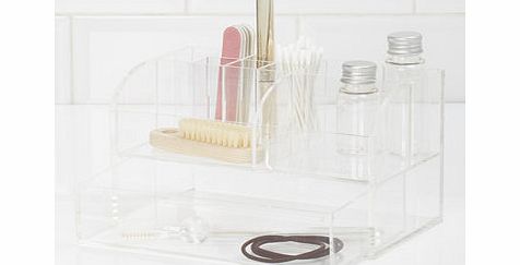 Bhs Clear acrylic make up holder with drawer, clear