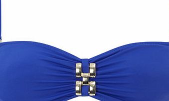 Bhs Cobalt Chain Link Detail Bandeau Bikini Top,