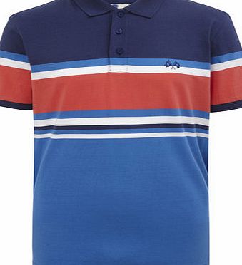 Bhs Colour Block Jersey Polo Shirt, Blue BR52J09GNVY