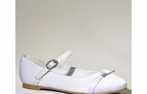 Bhs Communion White Jane Bow Shoes, white 1123680306