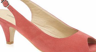 Bhs Coral Fashion Wide Fit Sling Back Court Shoes,
