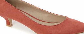 Bhs Coral Kitten Heel Court Shoes, coral 2845373641