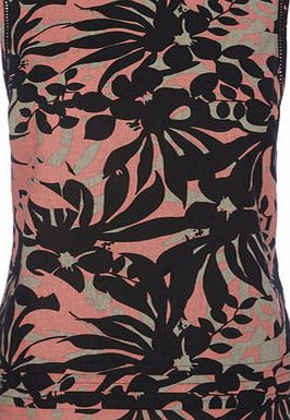 Bhs Coral Linen Botanical Top, coral 366113641