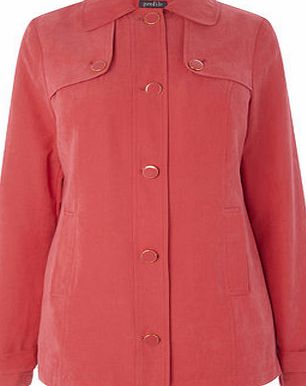 Bhs Coral Microfibre Soft Feel Swing Jacket, coral
