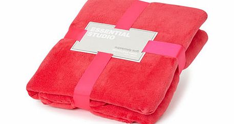 Coral microfleece throw, coral 1881813641