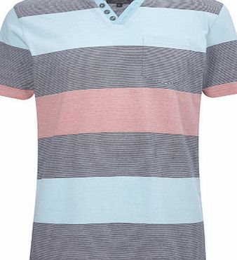 Bhs Coral Multi Stripe T-Shirt, Dark Pink BR52D06GPNK
