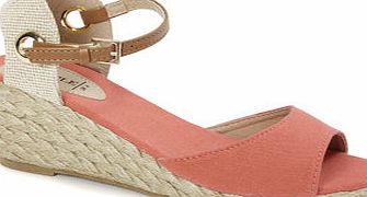 Bhs Coral Open Toe Espadrille, coral 2846793641