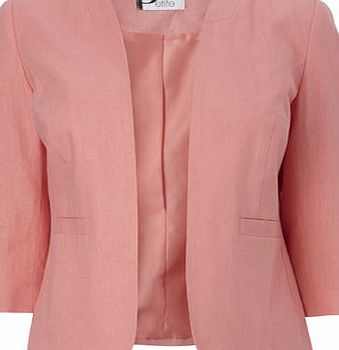 Bhs Coral Petite Linen Blend Jacket, coral 411153641
