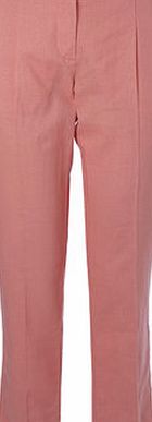 Bhs Coral Petite Linen Blend Tapered Trouser, coral