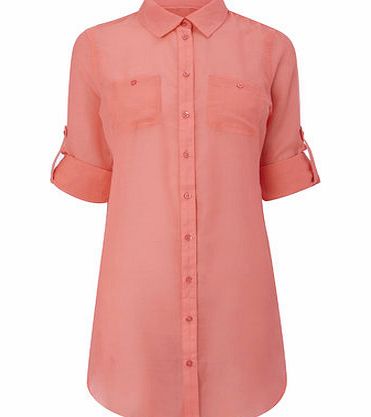 Bhs Coral Shirt Cover Up, coral 209883641