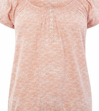 Bhs Coral Short Sleeve Shell Gypsy, coral 2424963641