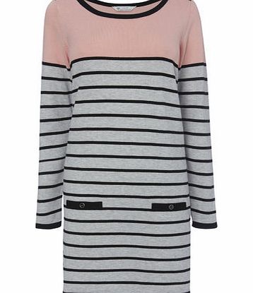 Bhs Coral Stripe Tunic, coral 587373641