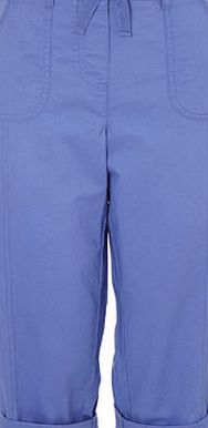Bhs Cornflower Cotton Crop Trousers, cornflower