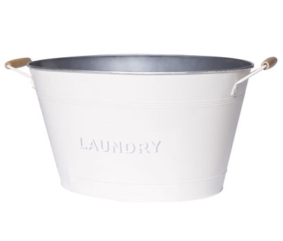 bhs Cream and metallic laundry bin