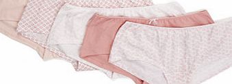 Bhs Cream and Pink Geo Floral Print 5 Pack Short