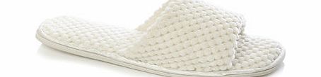 Bhs Cream Bobble Open Toe Slippers, cream 6007550005