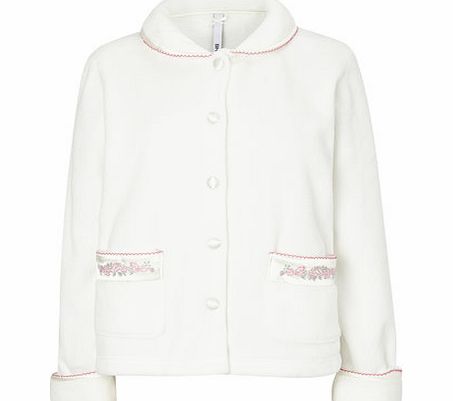 Bhs Cream Embroidered Traditional Bed Jacket, cream