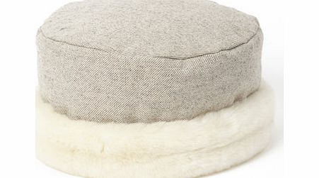 Bhs Cream Faux Fur Waffle Hat, cream 6610150005