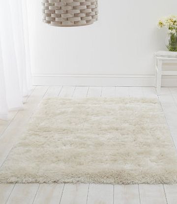 Bhs Cream fur look shaggy rug 100x150cm, cream