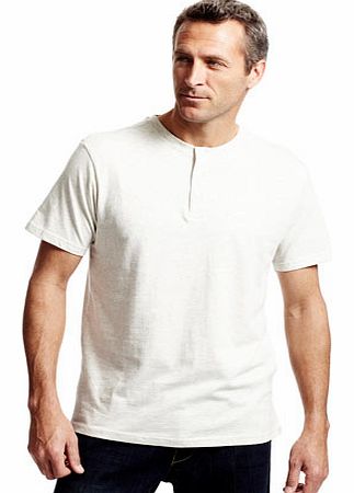 Cream Grandad Neckline T-Shirt, Cream BR52A19CNAT