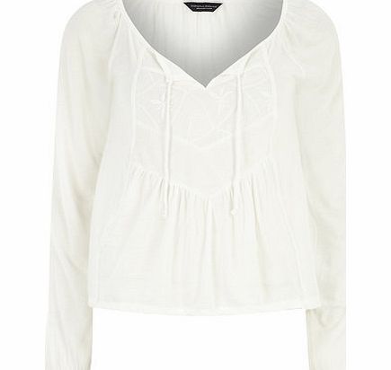 Bhs Cream Gypsy Lace Top, cream 19128930005