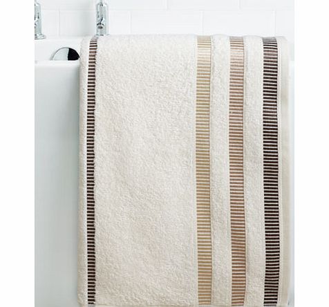 Bhs Cream Linear weft bath sheet, cream 1925650005