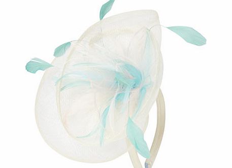 Bhs Cream Multi Feather Flower Disc Fascinator,
