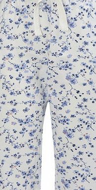 Bhs Cream Multi Floral Crop Pant, cream multi