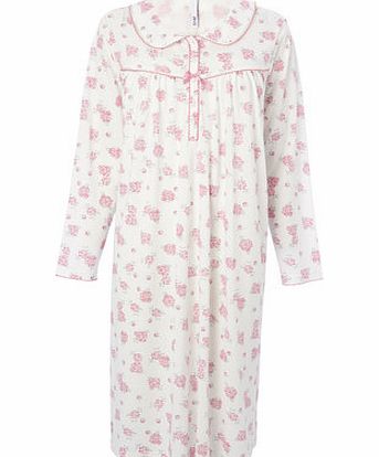 Cream Multi Jersey Traditional Floral