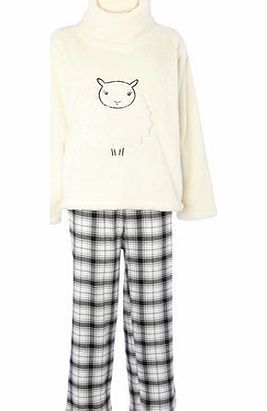 Bhs Cream Multi Sheep Novelty Gifting Pyjama, cream
