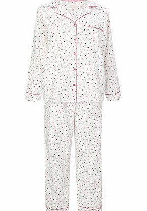 Bhs Cream Multi Spot Pyjama Set, cream multi 729955318
