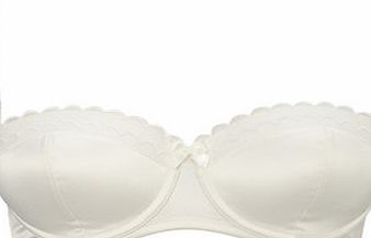 Bhs Cream Satin Balcony Bra, cream 2304730004