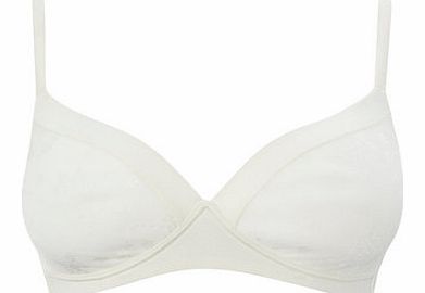 Bhs Cream Softie Jacquard Non Wired Bra, cream
