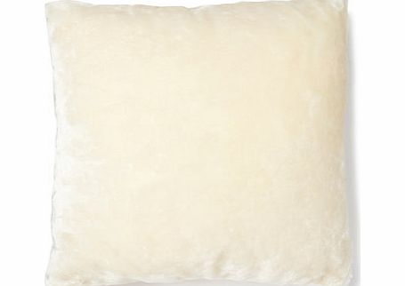 Bhs Cream Supersoft Faux Fur Cushion, cream 1854240005