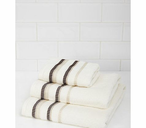 Bhs Cream Weft Towel, cream 1944200005