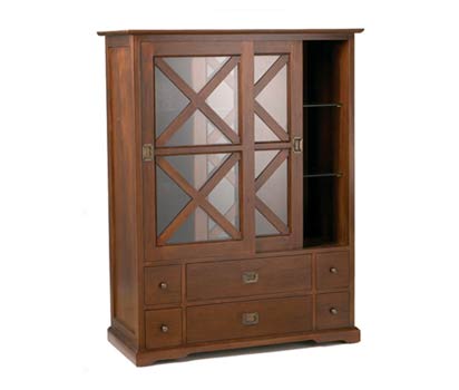 Crosswell display cabinet
