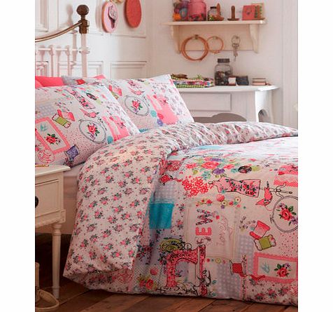 Bhs Cut and Sew printed bedding set, pink 1859670528