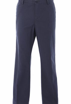 Bhs Dark Blue Flat Front Chinos, Blue BR58A02GBLU