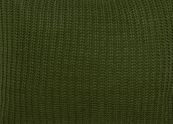 Bhs Dark green Vintage rib knitted cushion, dark