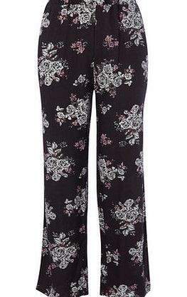 Bhs Dark Grey Floral Print Pant, dark grey 728660491