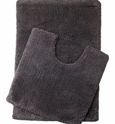 Dark grey Ultimate bath and pedestal mats range,